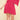 Fuchsia plus mini dress by My Sexy Black, casual style for women, featuring a fitted silhouette and sleeveless design.