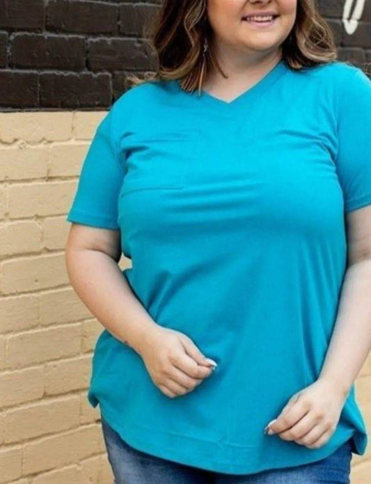 Red Shine Bright V-neck top and matching pants leggings set by My Sexy Black Boutique, shown on a model.