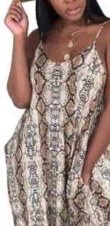 Snake Skin Summer Dress for Women | Mysexyblack Collection