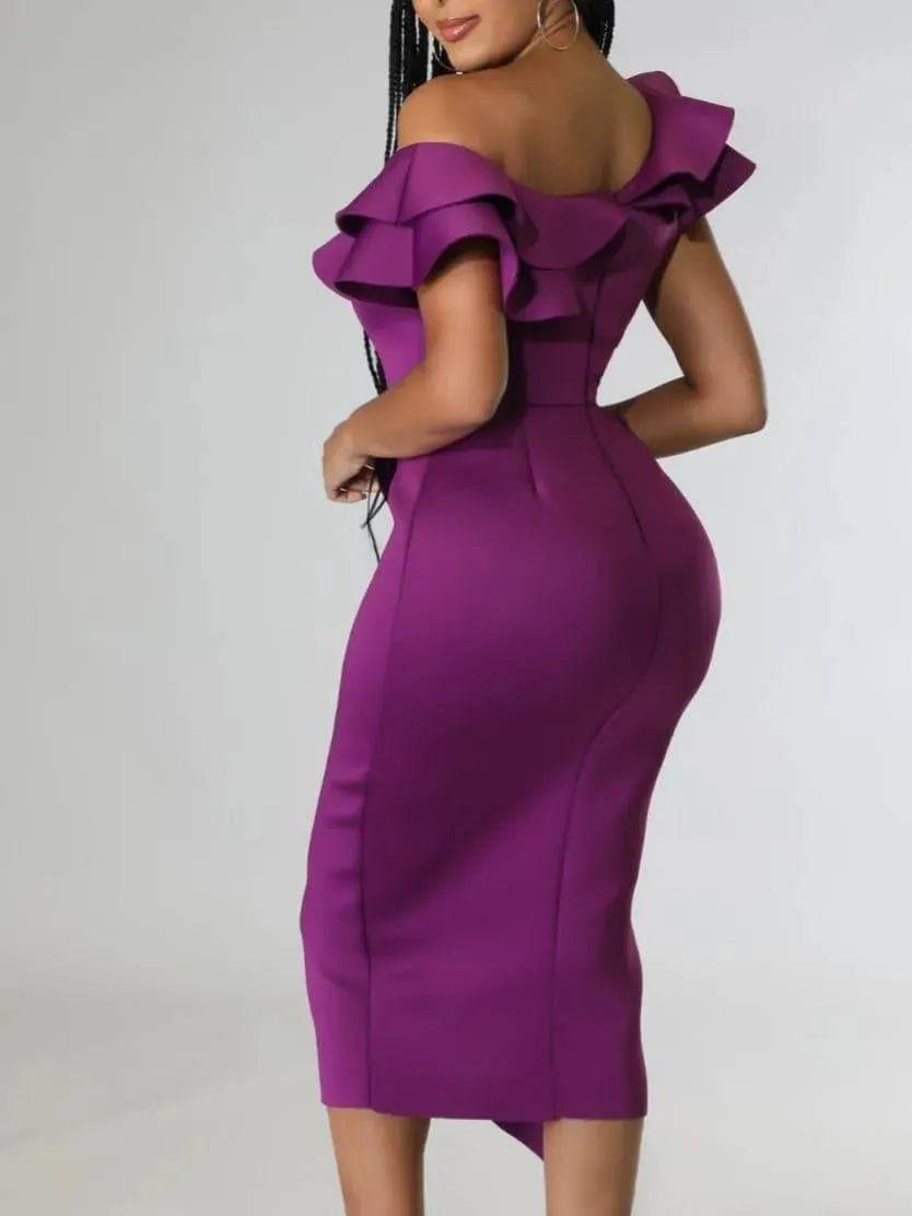 Athalia Midi Dress Plum.