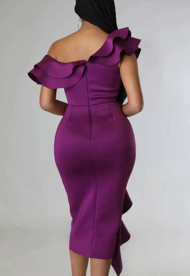 Athalia Midi Dress Plum.