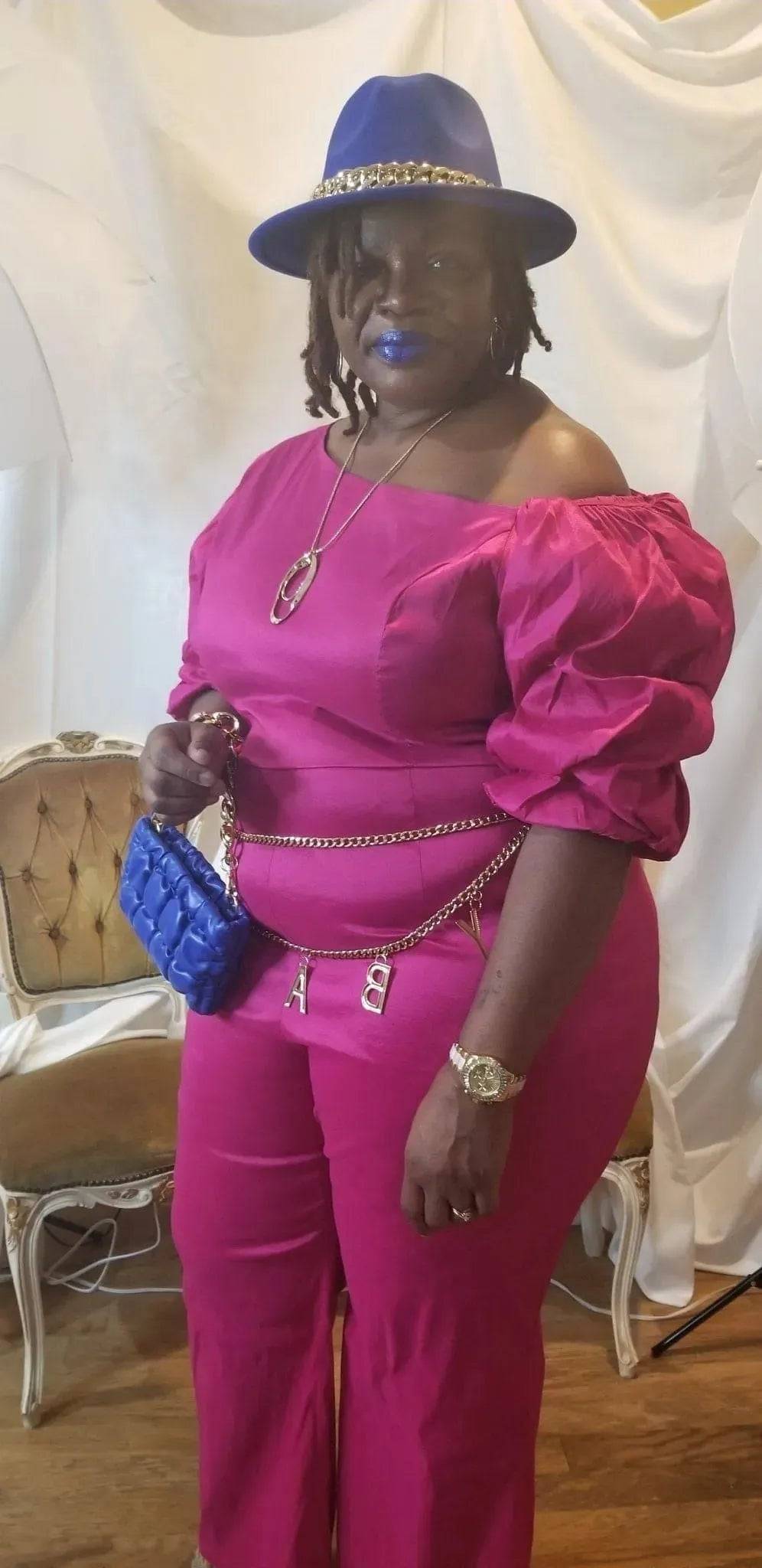 Baby Girl Adorable Jumpsuit-Fuchsia.