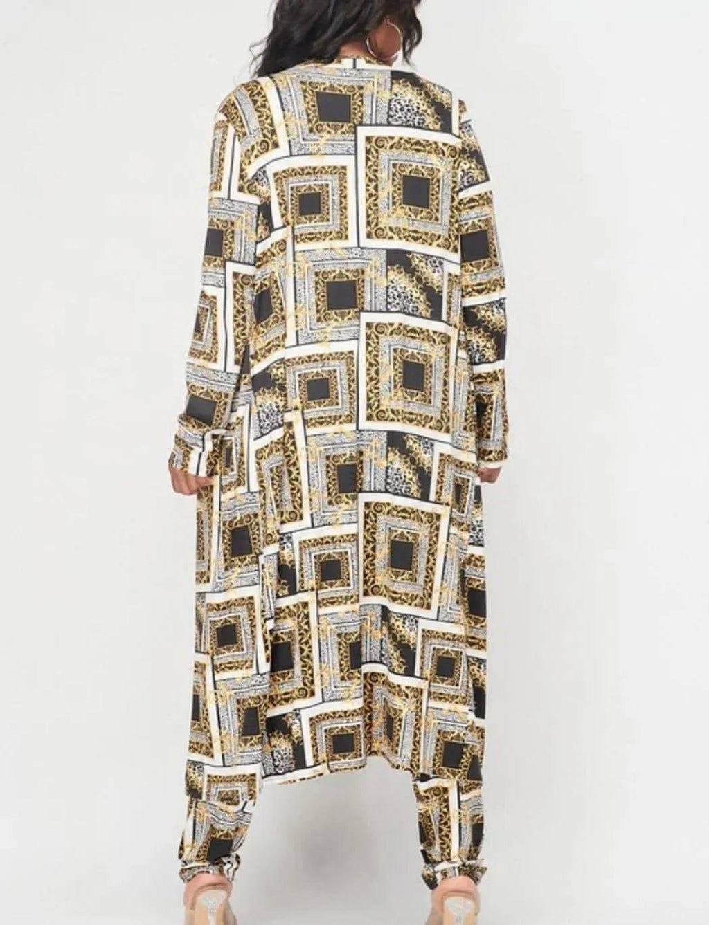 Call Me Sexy 3pc Pants Cardigan-Gold.