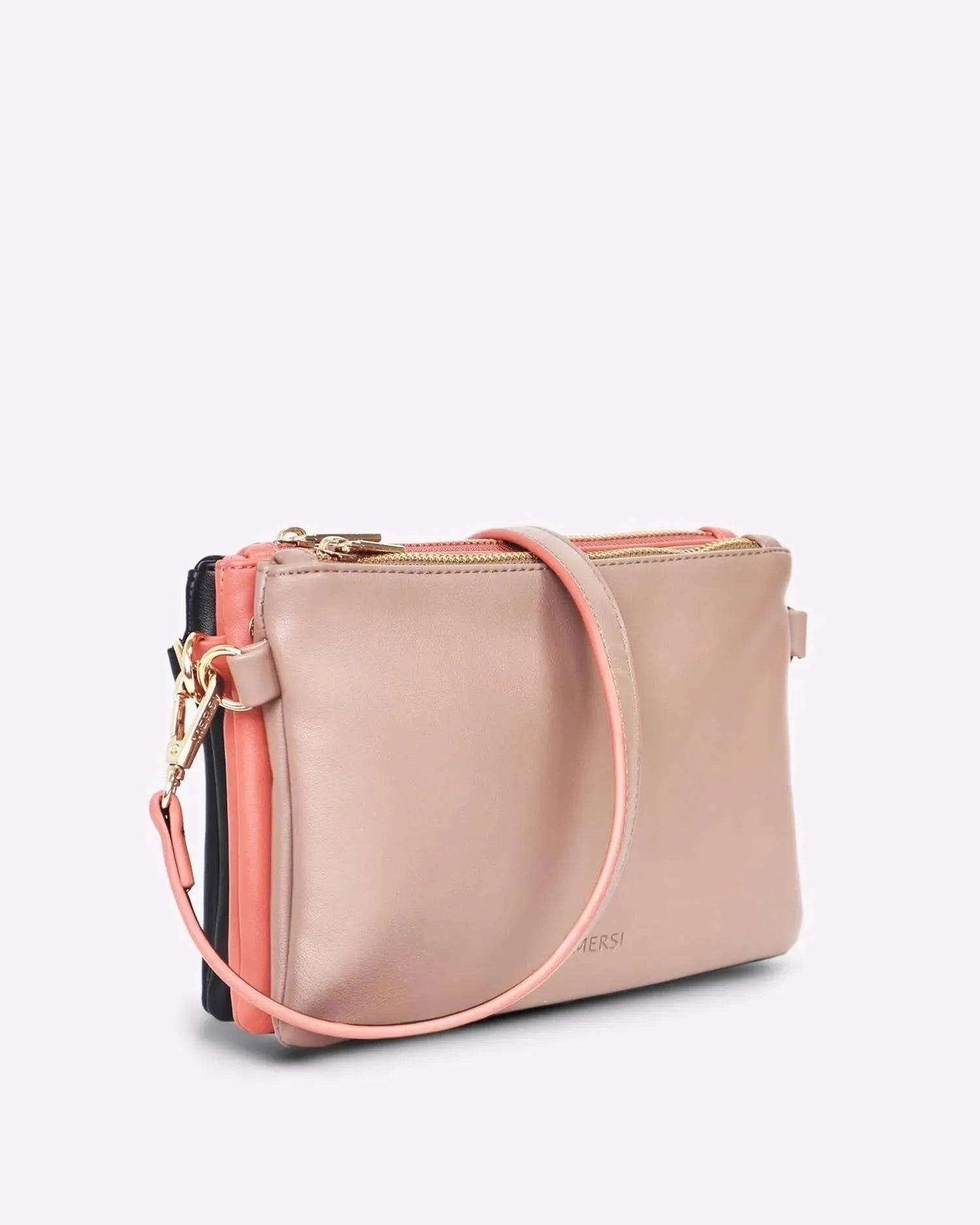 Chelsea Mersi Trio Crossbody - Taupe.