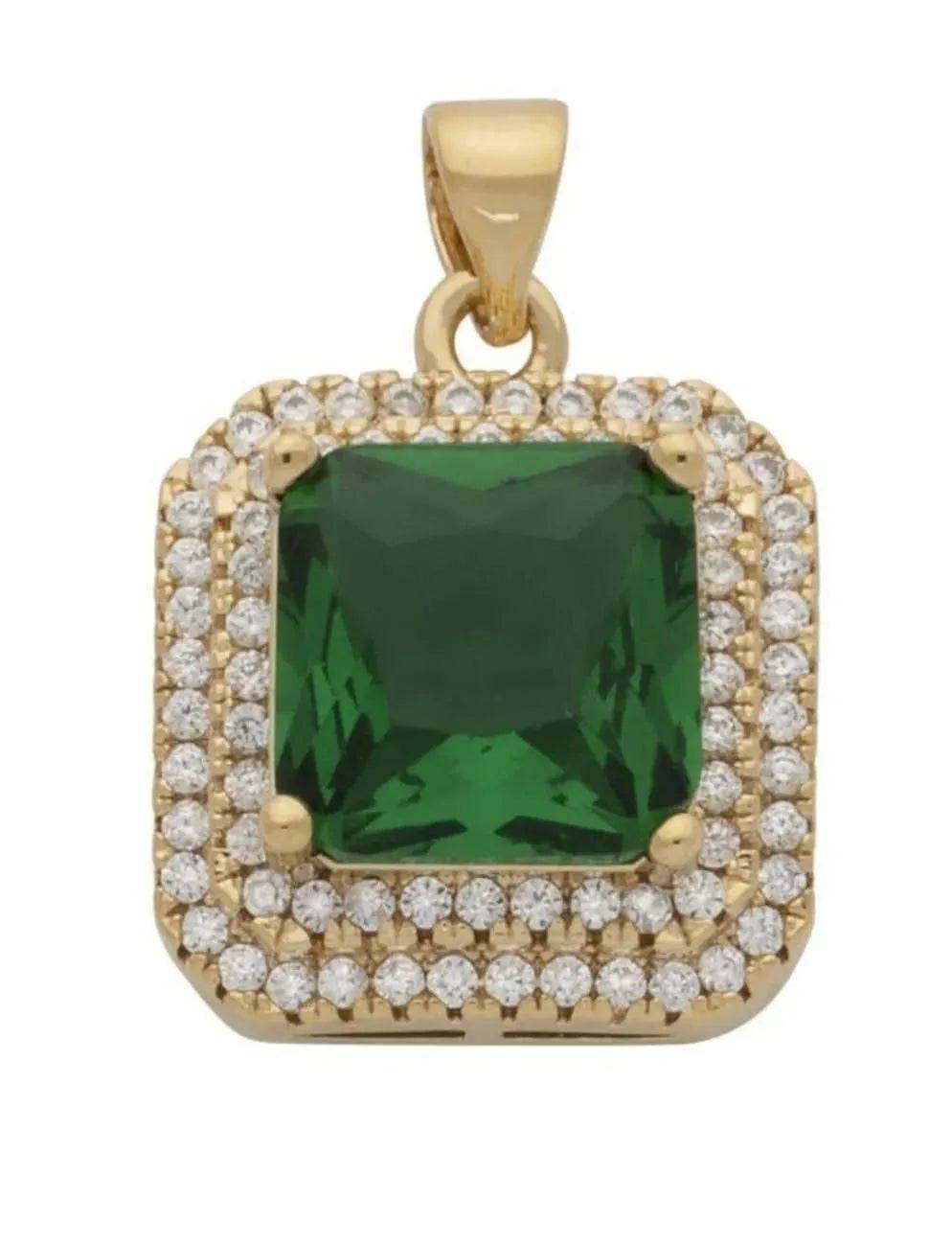 Classy Time Necklace-Emerald.