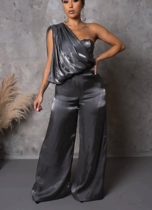 Doing More Jumpsuit-Silver.