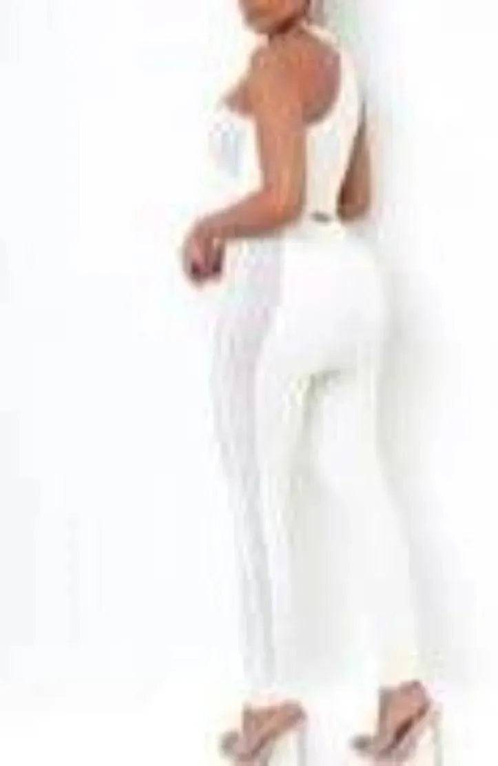 Don't Call My Name Two Piece Pant Set - White.