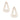 Gold graduated teardrop stone earrings with a sleek design, featuring smooth, polished surfaces and elegant dangle style.