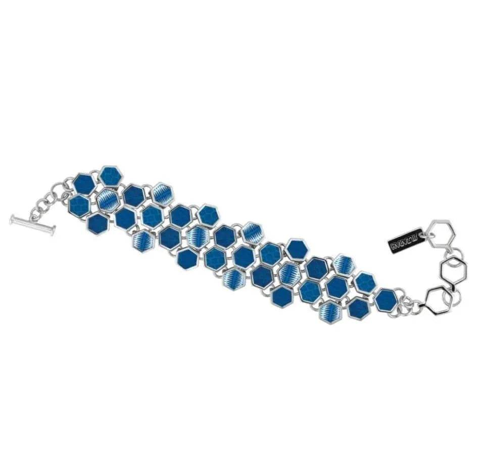 Hexagon Toggle Bracelet-Navajo Blue.