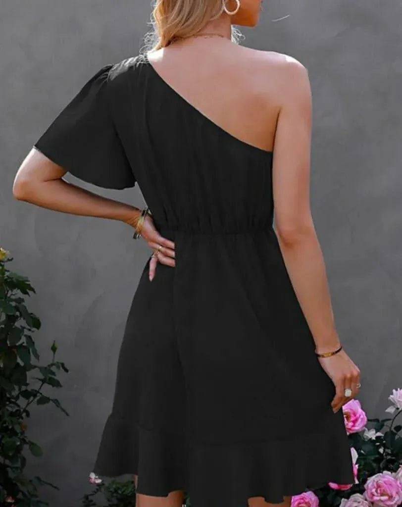 Jalynn Short Dress-Black.