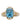 Ladies square turquoise stone ring from My Sexy Black Boutique featuring a bold silver band and vibrant turquoise centerpiece.