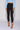 Black blazer with lapel detail and ruched sleeves paired with pintuck tapered trousers from My Sexy Black boutique.
