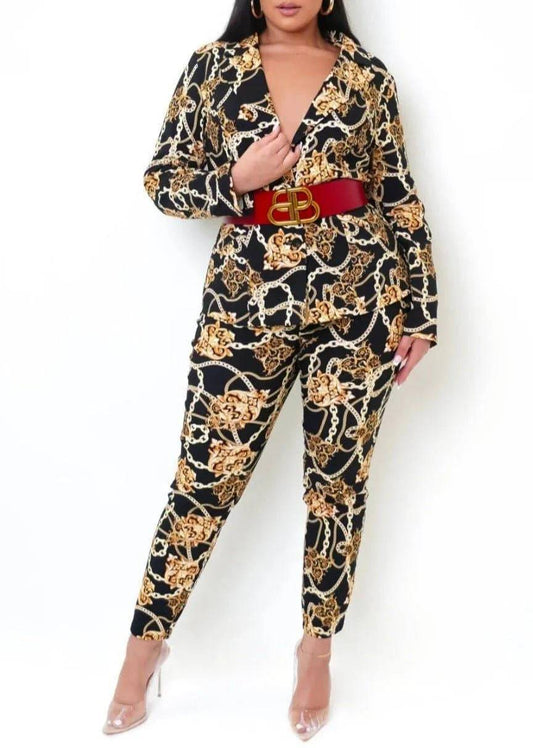 Louisiana Two Piece Pants Set - Black.