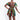Front view of the Makayla Adorable Multi-Color Backless Romper by My Sexy Black, featuring vibrant patterns and a stylish backless design.