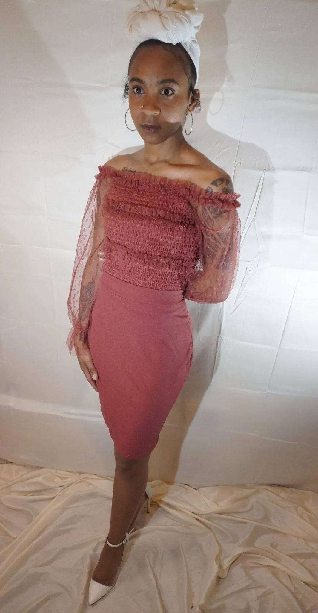 Mauve Mini Dress.