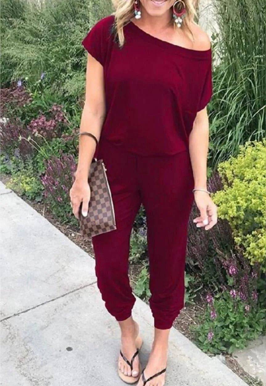 Misty Classy Sexy Jumpsuit-Wine.