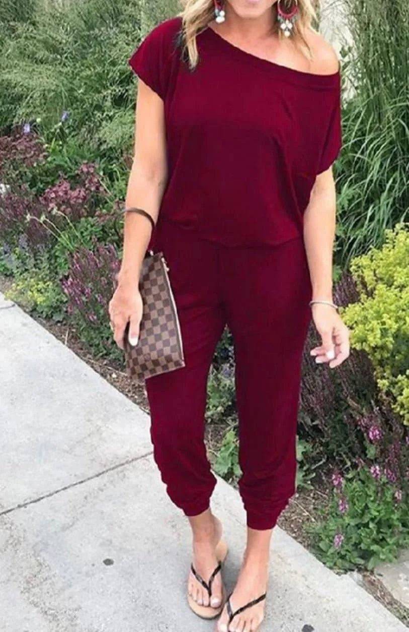 Misty Classy Sexy Jumpsuit-Wine.