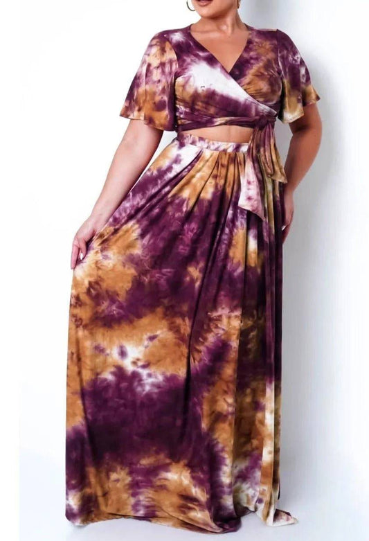 Plus Size Oluchi Two Piece Skirt Set.
