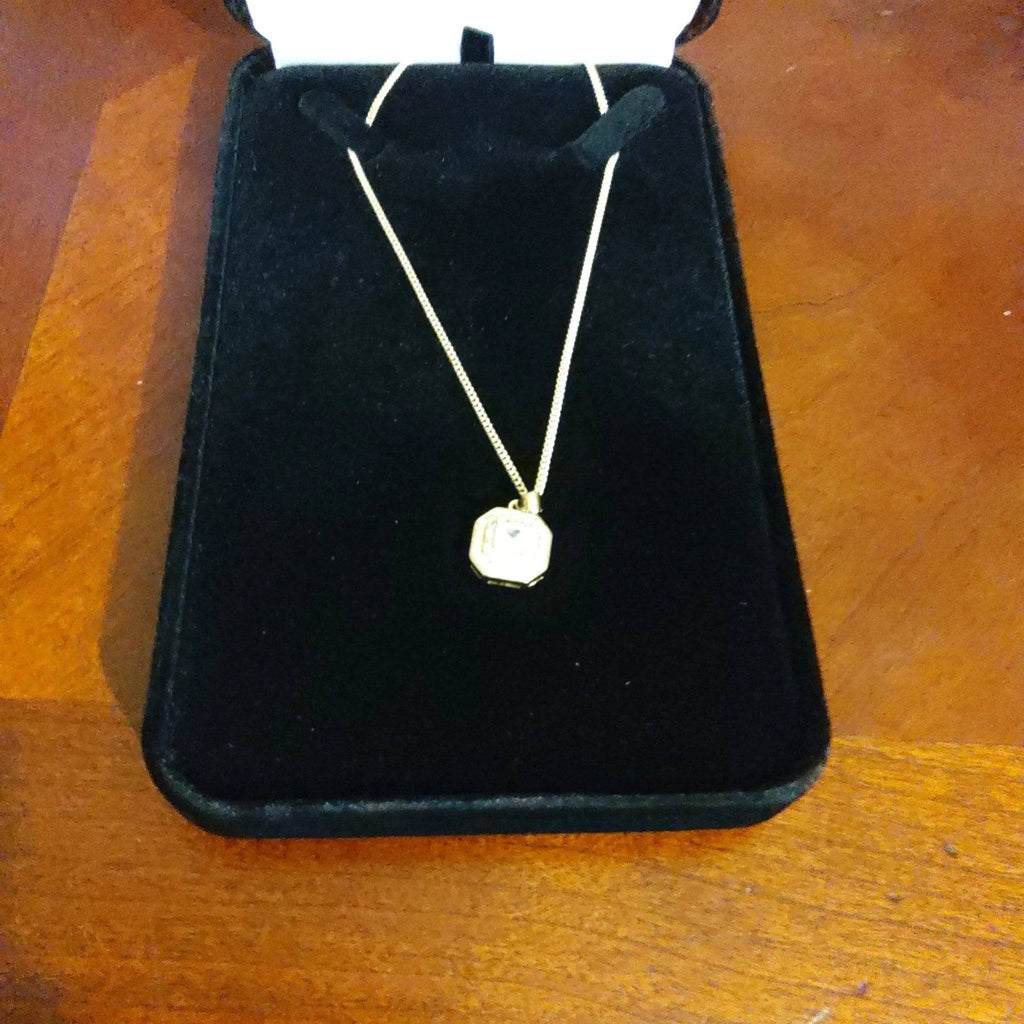 Princess CZ Pendant-Gold.