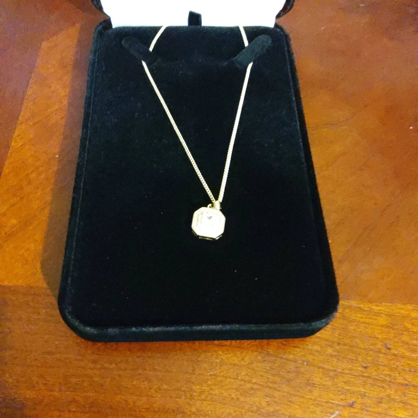 Princess CZ Pendant-Gold.