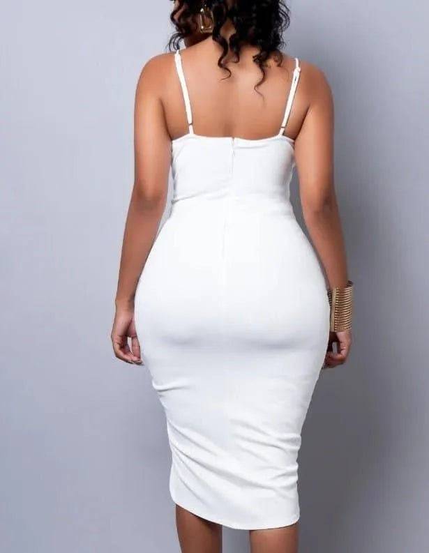 Pure Love Midi Dress-White.