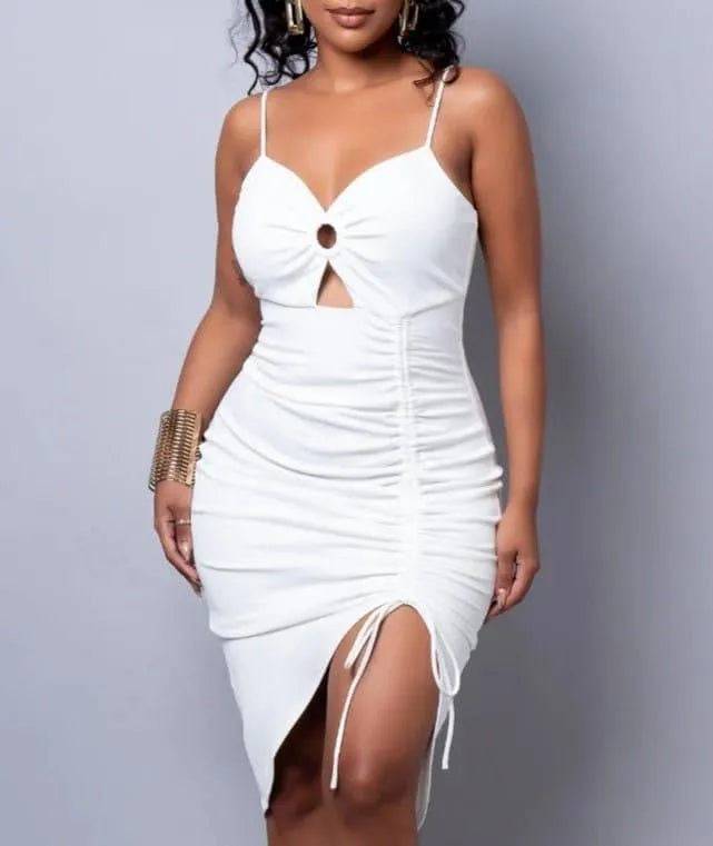 Pure Love Midi Dress-White.