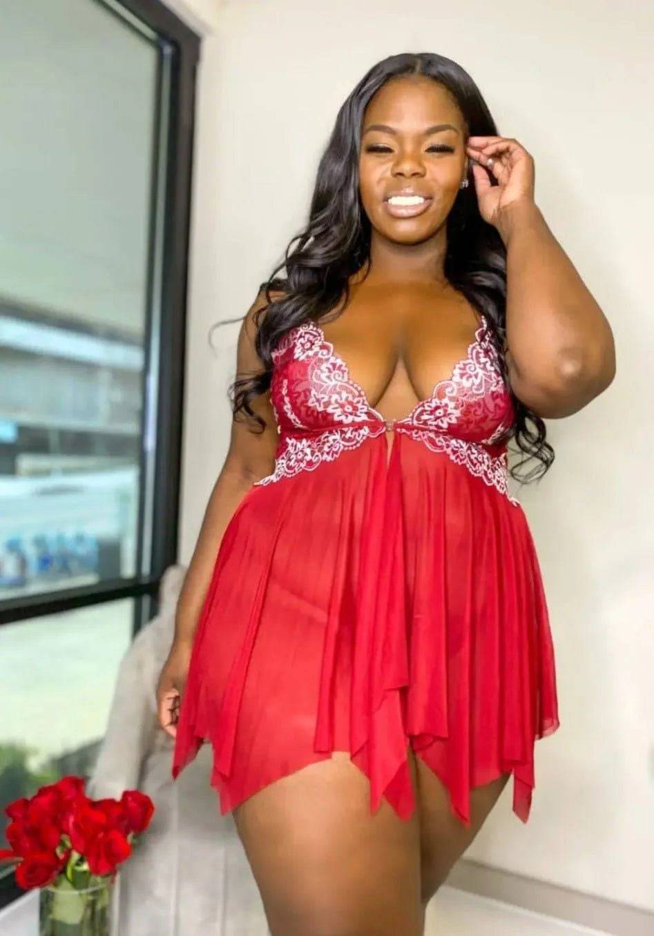 Red Sexy Teddy Set.