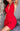 Red Rosie Little Halter Dress, a stylish mini dress by My Sexy Black Boutique, shown on a hanger with a close-up of the halter neckline.