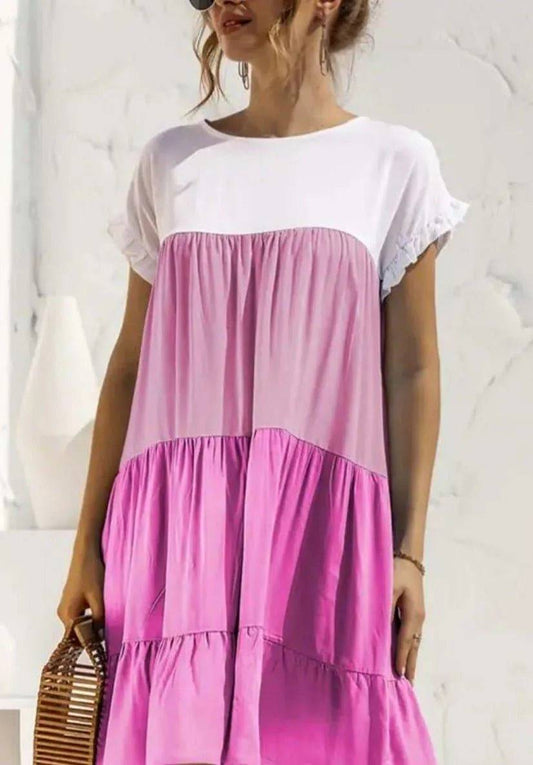 Samantha Mini Dress-Pink.