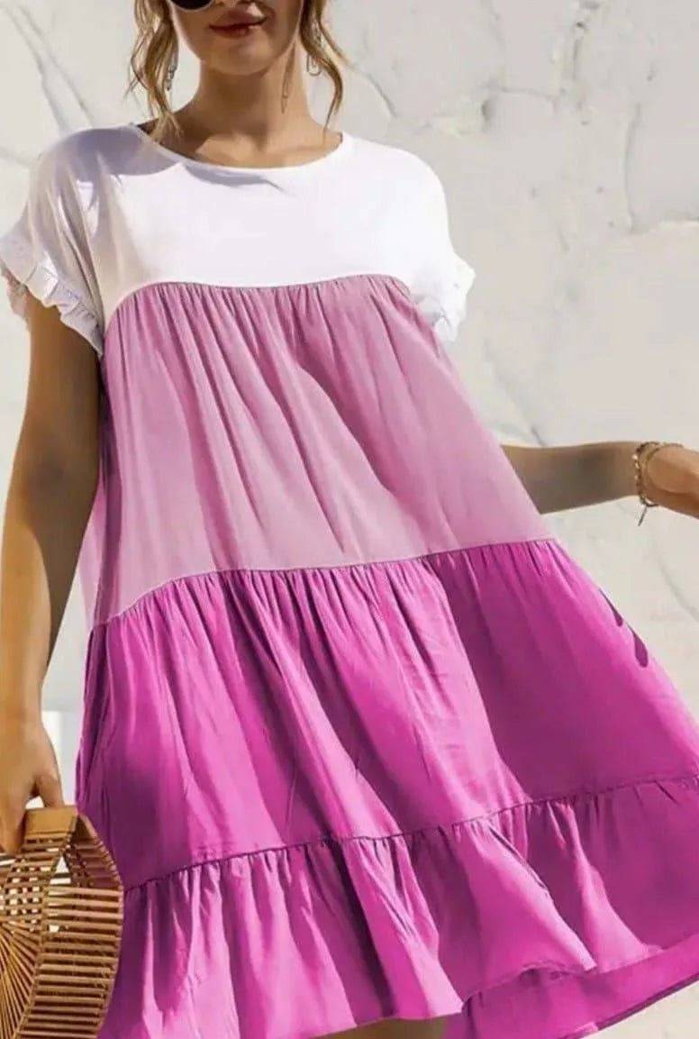 Samantha Mini Dress-Pink.