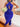 Blue Sassy Tay mid dress by My Sexy Black Boutique, featuring a stylish, fitted design and elegant neckline.