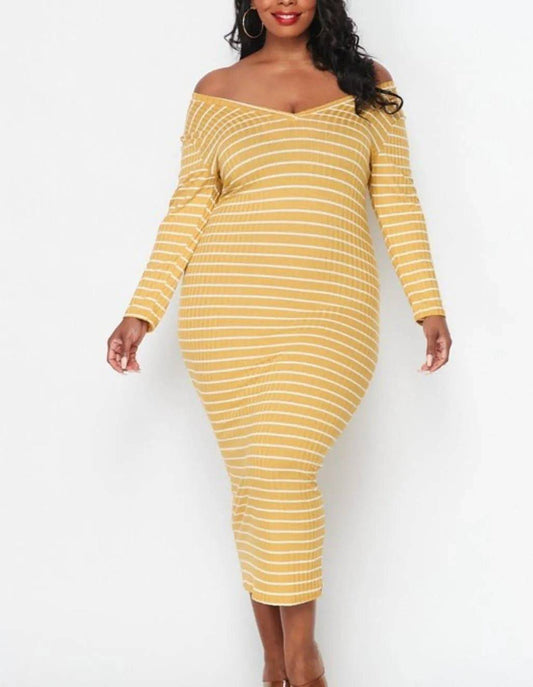 Sazz Maxi Dress-Mustard.