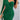 Green Boo Mini Bodycon Dress by My Sexy Black Boutique, close-up of fitted mini dress with sexy design and sleek fabric.