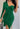 Green Boo Mini Bodycon Dress by My Sexy Black Boutique, close-up of fitted mini dress with sexy design and sleek fabric.