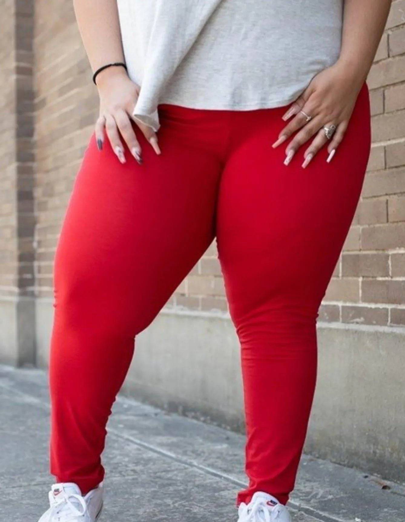 Shine Bright V -Neck Top Pants Set-Red.