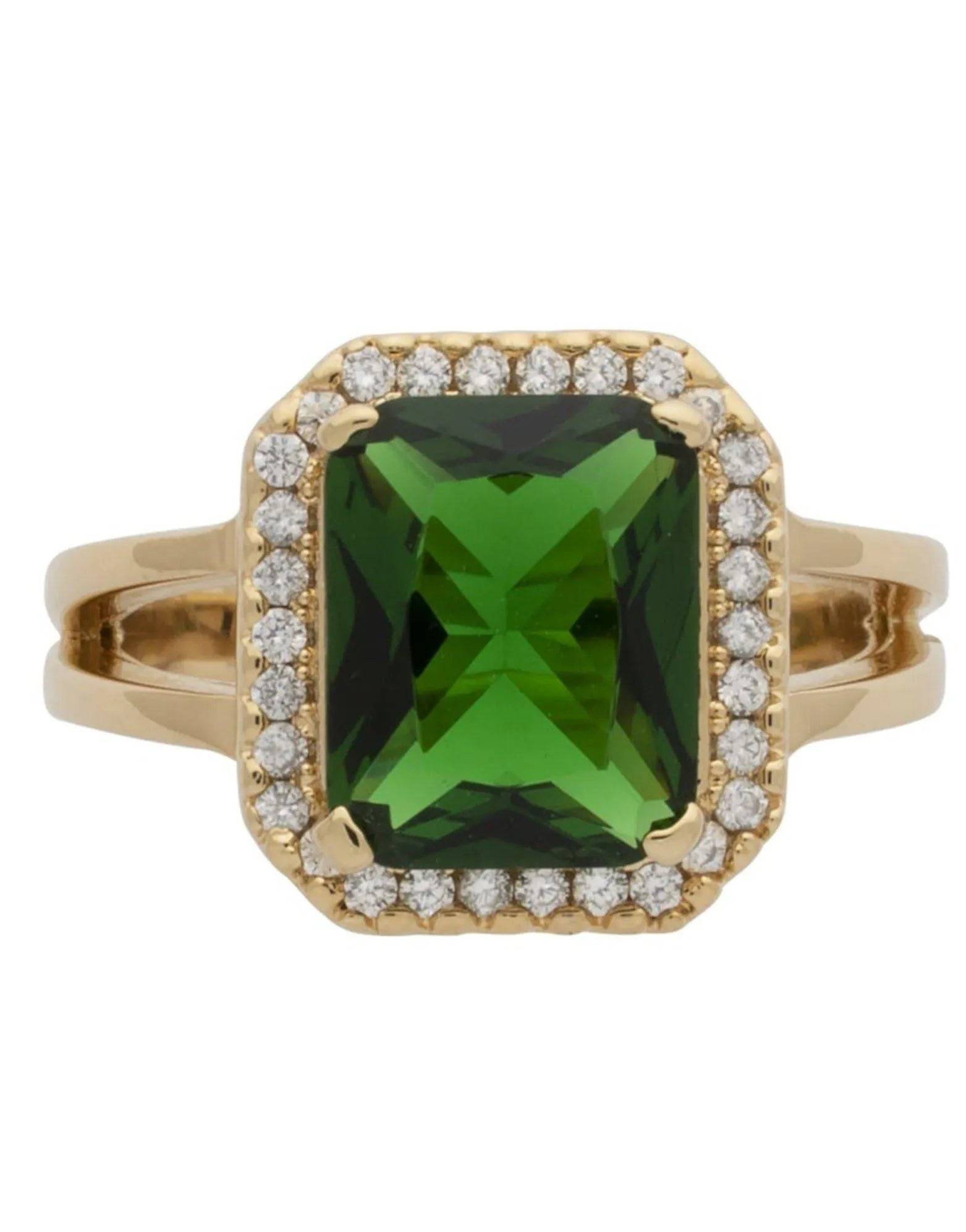 Square CZ-Emerald.