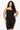 Plus size black romper labeled "Standing Out" by My Sexy Black Boutique, displayed on a hanger against a neutral background.