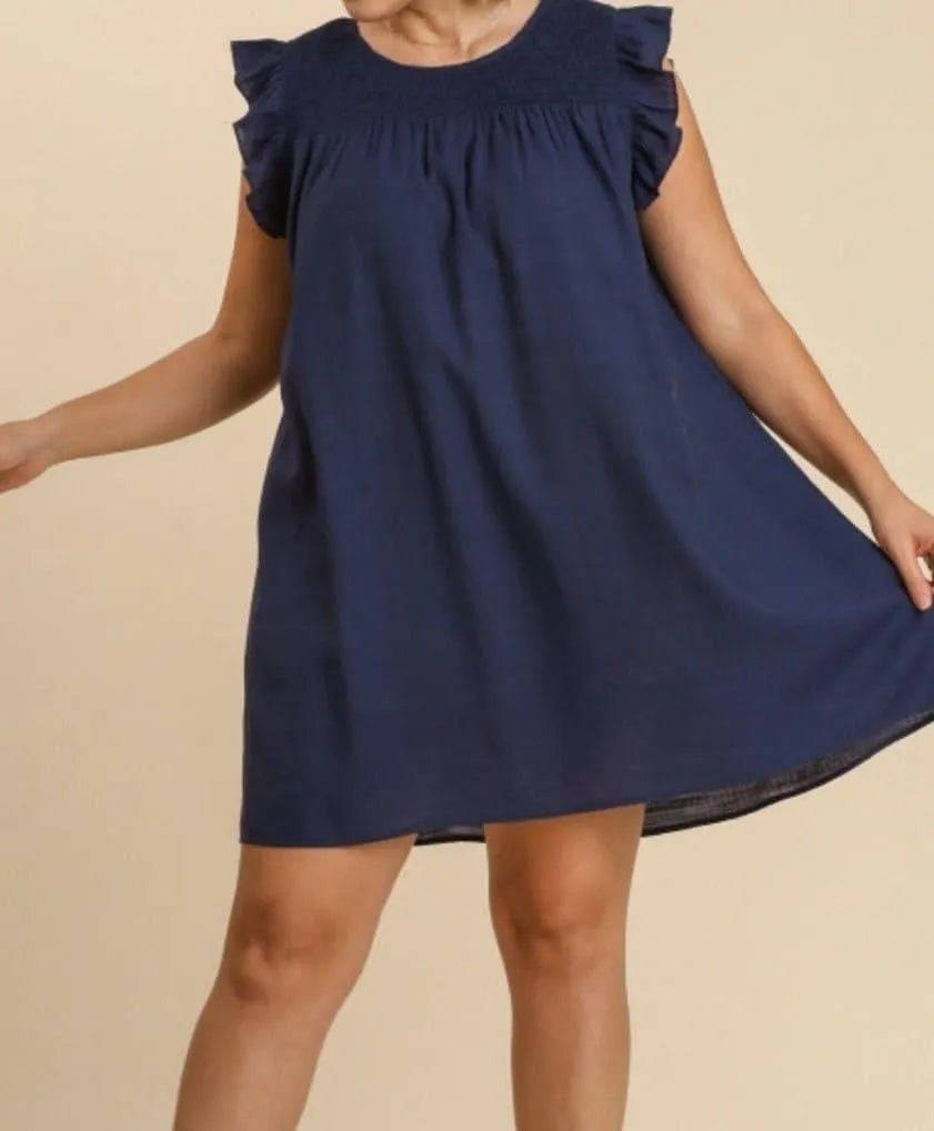 Tee Mom  Yoke Plus Mini Dress-Midnight.