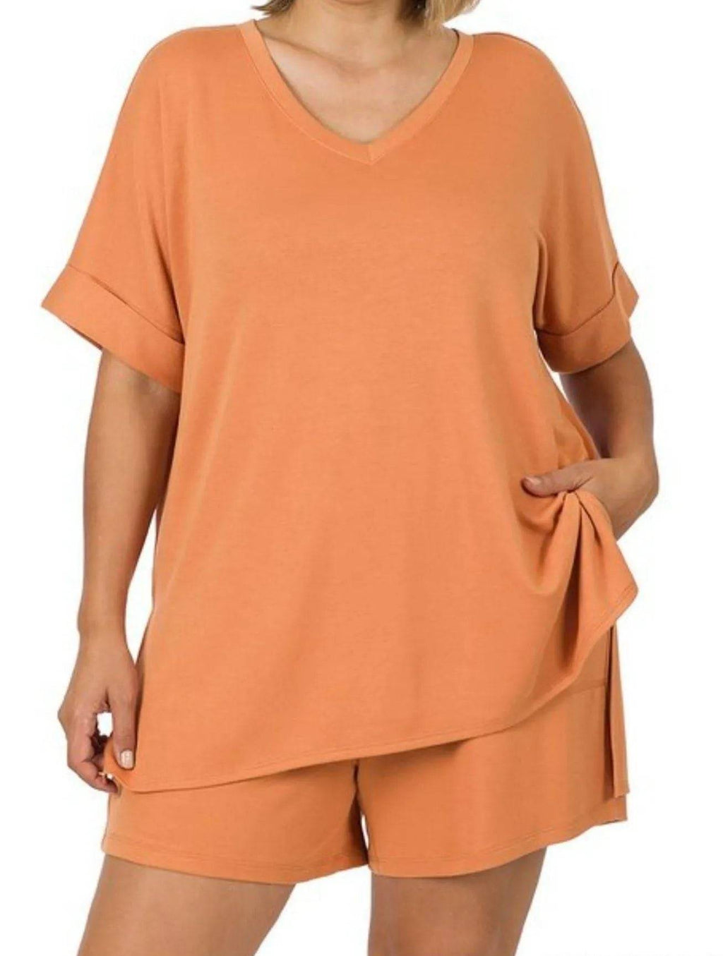 Tee Tee Terry Loungewear Set-Butter Orange.