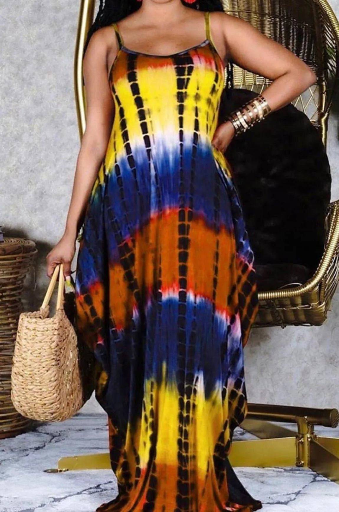 Tie Dye Maxi Dress.