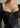 Black tie-ruched top from My Sexy Black, stylish shirt with gathered detailing, perfect for casual or dressy occasions.