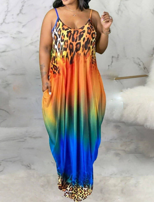 Timmy Leopard Print Maxi Dress.