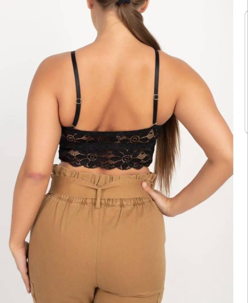 Touch Me Padded Bralette-Black.
