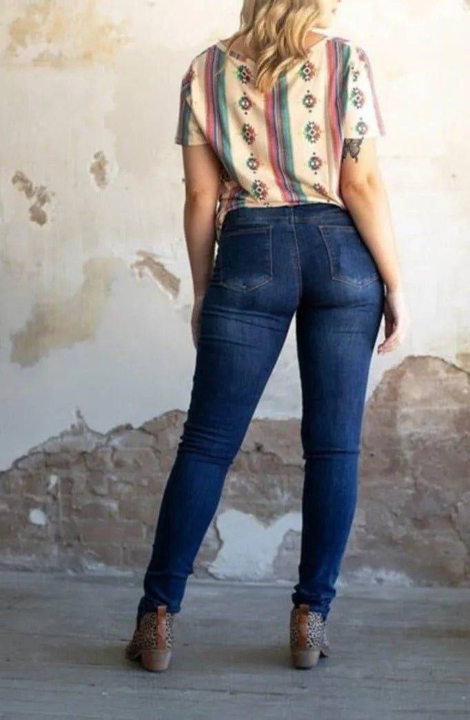 Western Jeans-Dark Wash.