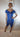 Blue denim Zapper Zip Front Dress by My Sexy Black Boutique, featuring a front zipper and fitted design.